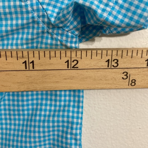 RALPH LAUREN Blue Gingham Short Sleeve Oxford Shirt 24 Months Button Up Boys - Picture 9 of 10